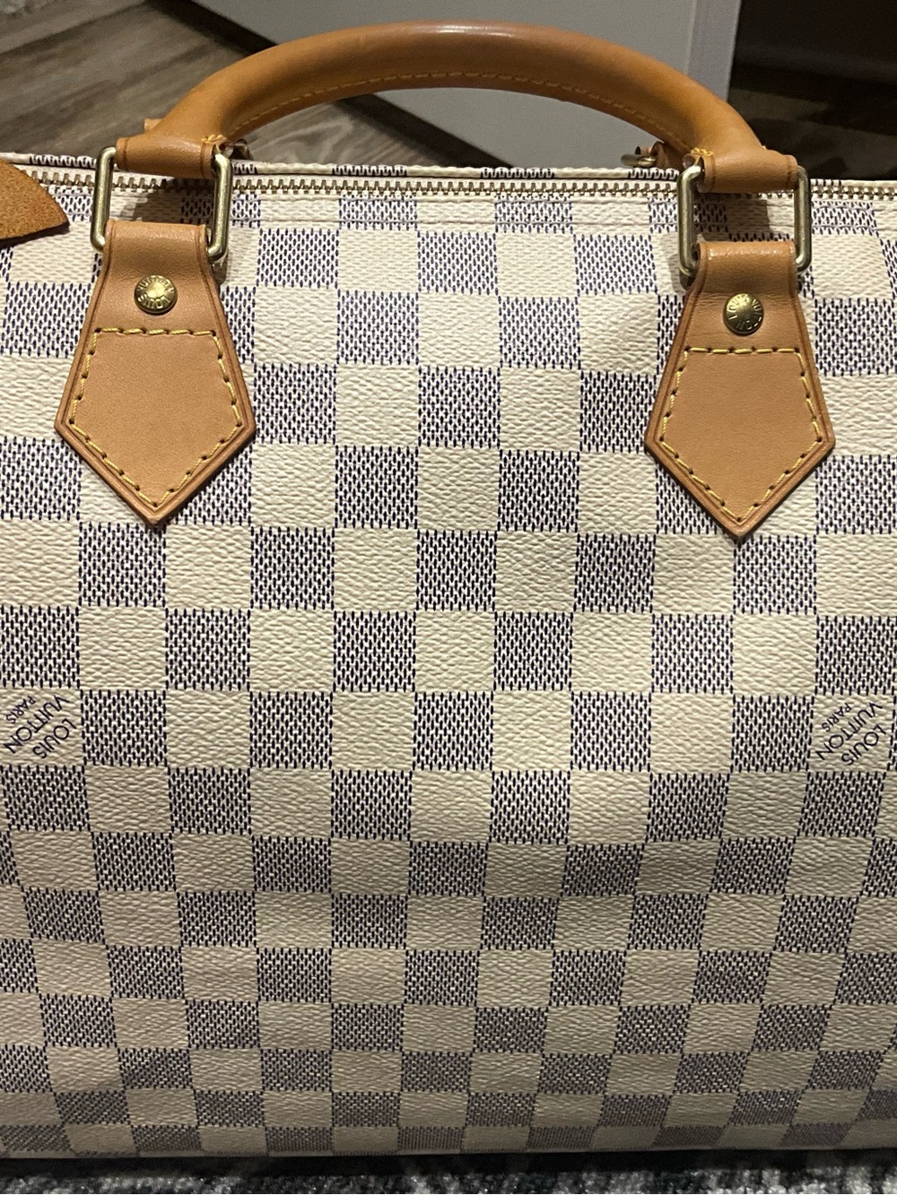 Louis Vuitton Authentic Damier Azur Speedy 35